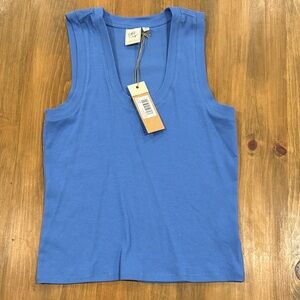White Crow Blue Tank Top